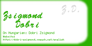 zsigmond dobri business card